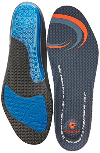 SOFSOLE AIRR - Plantilla de gel para deporte con amortiguación de aire para mayor comodidad al correr, unisex, incluye calcetines deportivos de 1 par, color Multicolor, talla 42-44