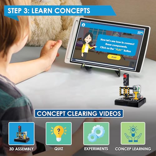 Image of Digital Traffic System DIY Kit | Build, Learn & Play | STEM Toy for Kids Age 8+ | Explore Anti-Collision Systems with AR Experience | Fun Educational Game