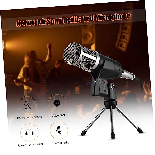Microphone à condensateur pour webdiffusion avec support anti-vibration stable