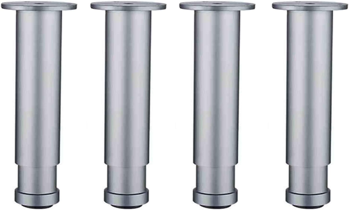 Nogi do mebli, 4 szt. Regulowane nóżki do szafek, okrągłe podporowe ze stopu aluminium, regulowane samodzielnego montażu mebli(200mm(7.8in))