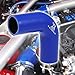 X AUTOHAUX 100mm Length 34mm Inner Diameter 90 Degree Elbow Silicone Hose Coupler Intercooler Tube for Car Intercooler Intake Piping Blue