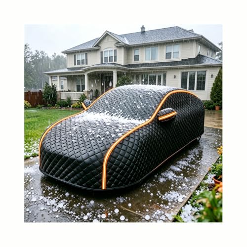 Funda Coche Antigranizo para Honda Quint (411 x 161.5 x 135.5cm),Cuatro Estaciones Funda Coche Anti-Granizo Reforzada, Anti-Polvo Transpirable Bloqueo UV Antiarayazos