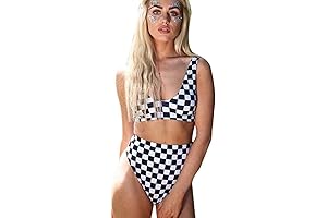 Womens Checkered Swimsuit: Dance Your Heart Out in Style