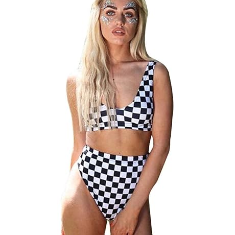 Womens Checkered Swimsuit: Dance Your Heart Out in Style