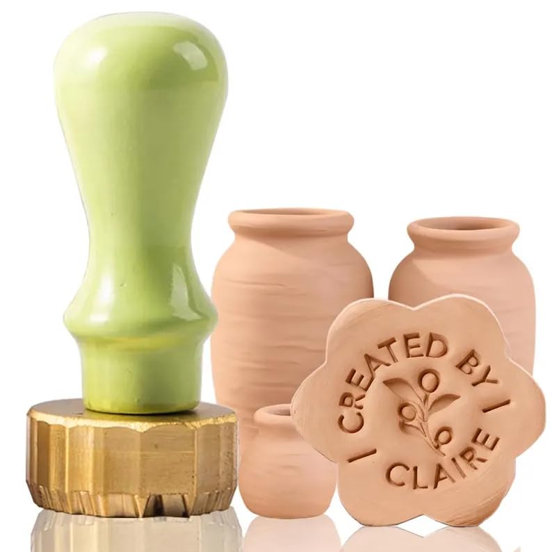 Custom Pottery Stamp for Clay - Personalized Pottery Stamp with Your Logo, Creative Imprint Letter Stamps, Polymer Clay Tools, Gift for Potters