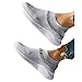 Ghemdilmn Scarpe da ginnastica da donna, in tela piatta, traspiranti, leggere, con cuscinetti ad aria, da escursionismo, grigio., 39 EU
