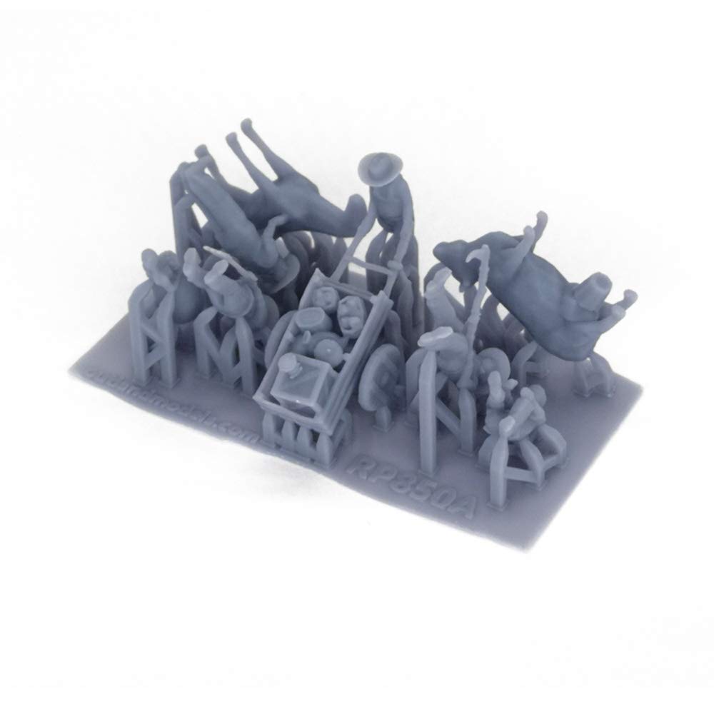 Outland Models Railroad Scenery Country Farmer Peasant Figure Set HO Scale 1:87