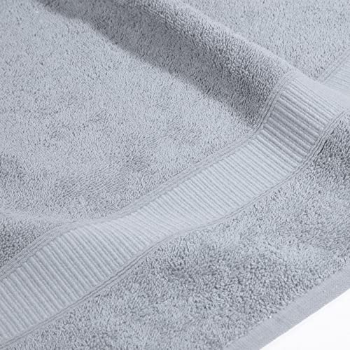 spugnissima - Ocean 100% Cotton Plain Bath Towel, 100 x 150 cm, Pearl Grey, Grigio Perla, CM. 100x150 - Image 2