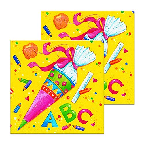 Paper + Design 20 servilletas escolar comienzo/Material escolar, Servietten, 2 unidades