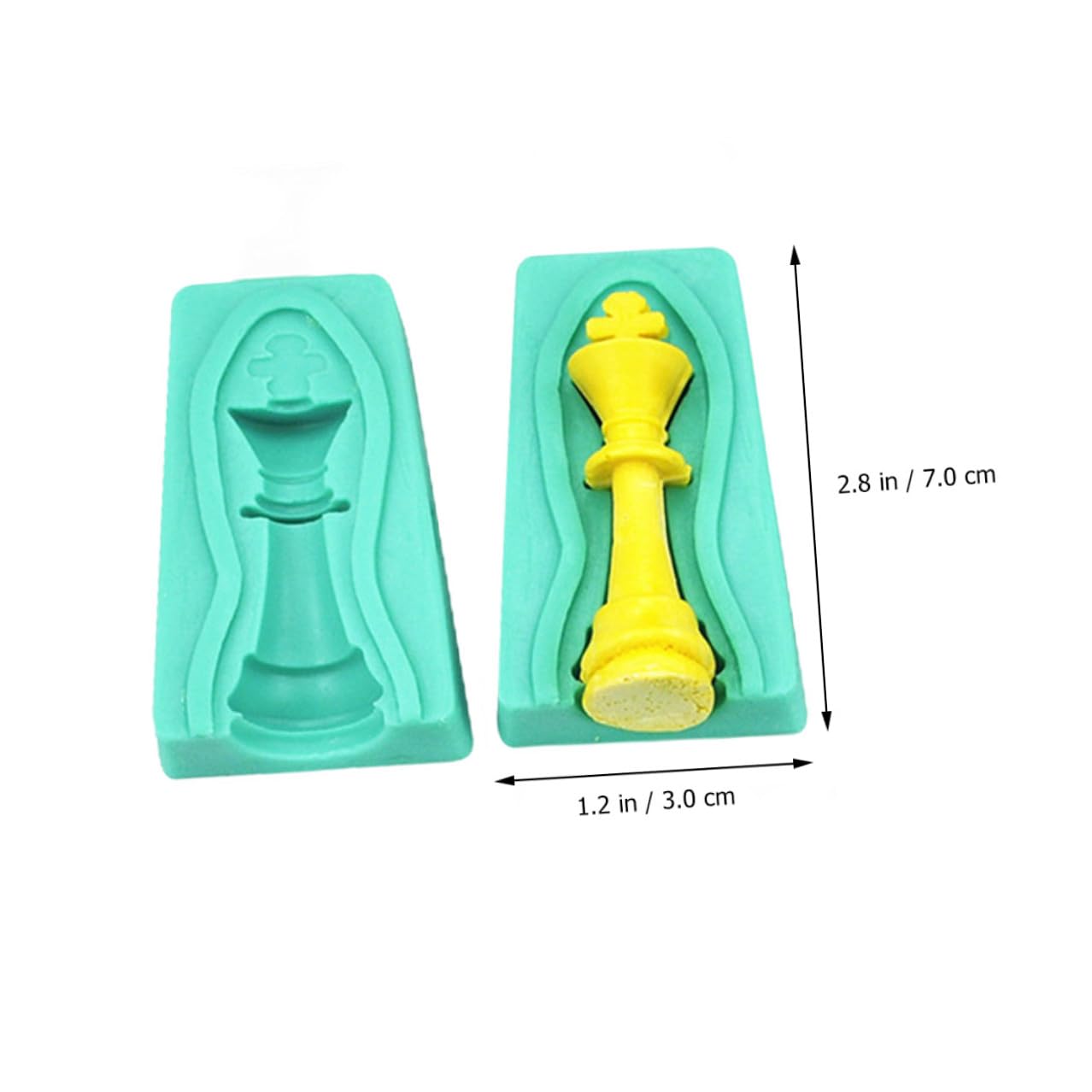 Baluue Stampo in Silicone e Design Innovativo per Torte a Forma di Scacchi Materiale Sicuro 12 Pezzi per Decorazioni Creative per Dolci Fai da Te