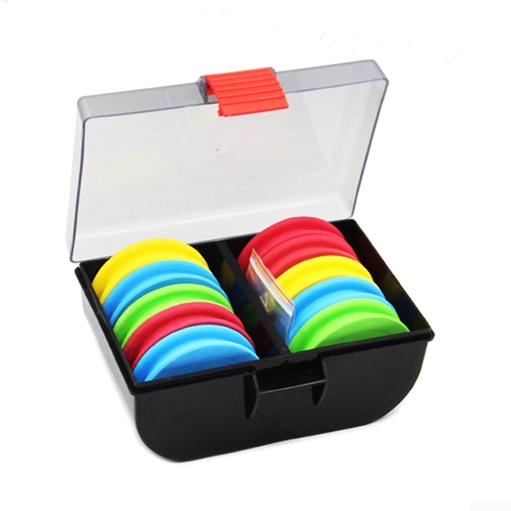 Fishing Tackle Box with 20pcs EVA Rig Winders and Pins, Portable Storage Case for CHOD Zig Rigs, Soft Foam Line Spools to Prevent Knots and Damage, ABS Plastic