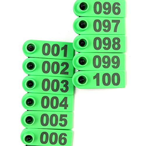 QWORK Etichette Orecchie Plastica per Bestiame
