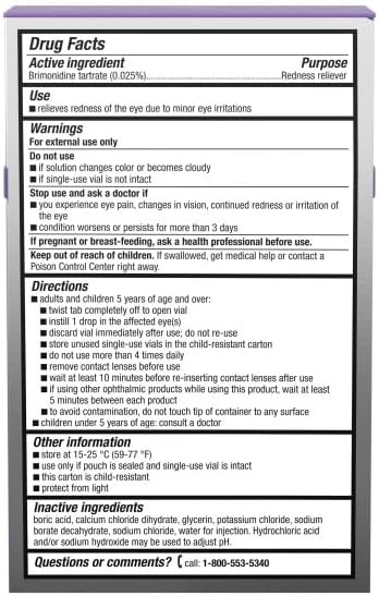 LUMIFY Redness Reliever Preservative Free Eye Drops, 20 Single Use Vials (Pack of 2) - Image 6