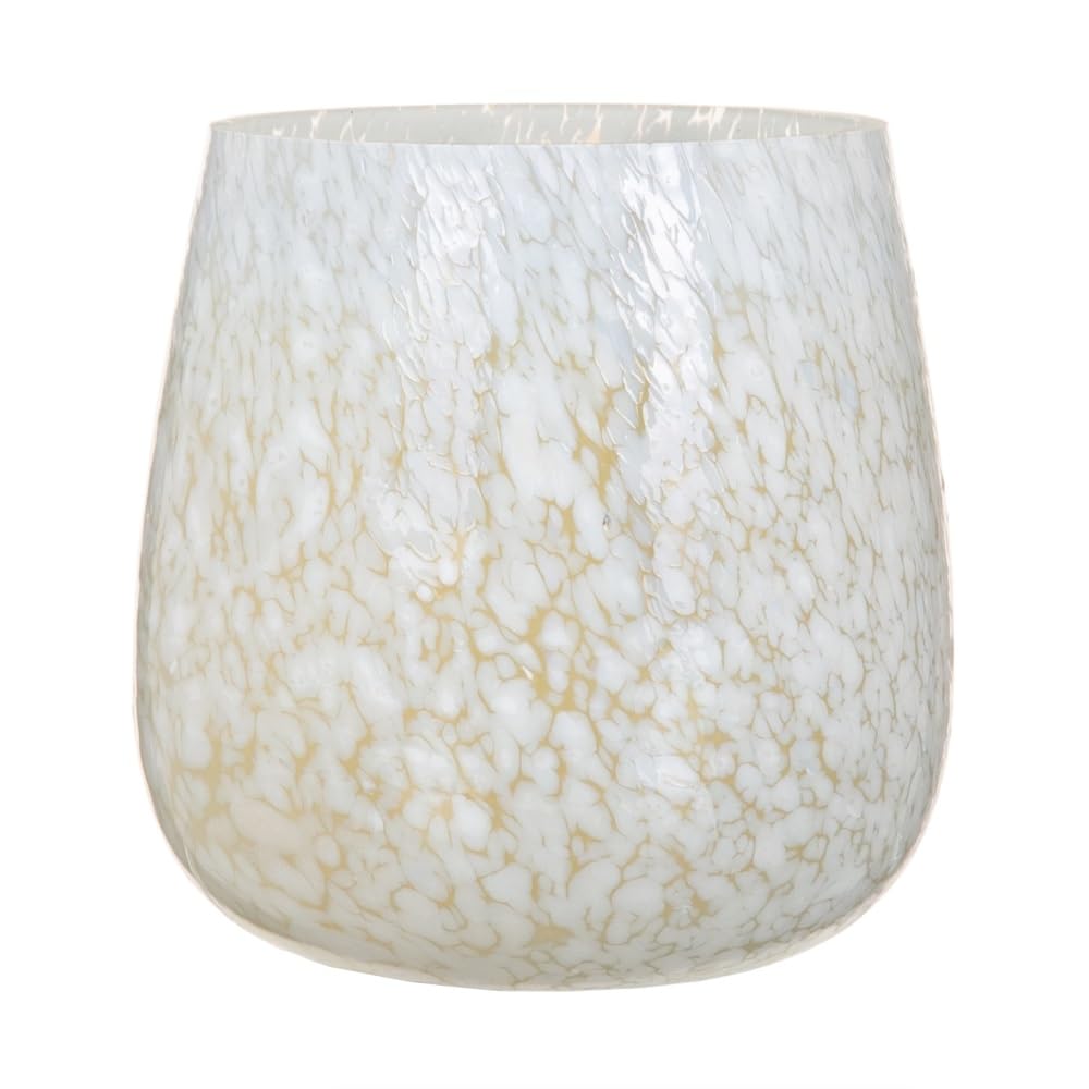 Candle Holder Glass 13 x 13 x 13 cm White