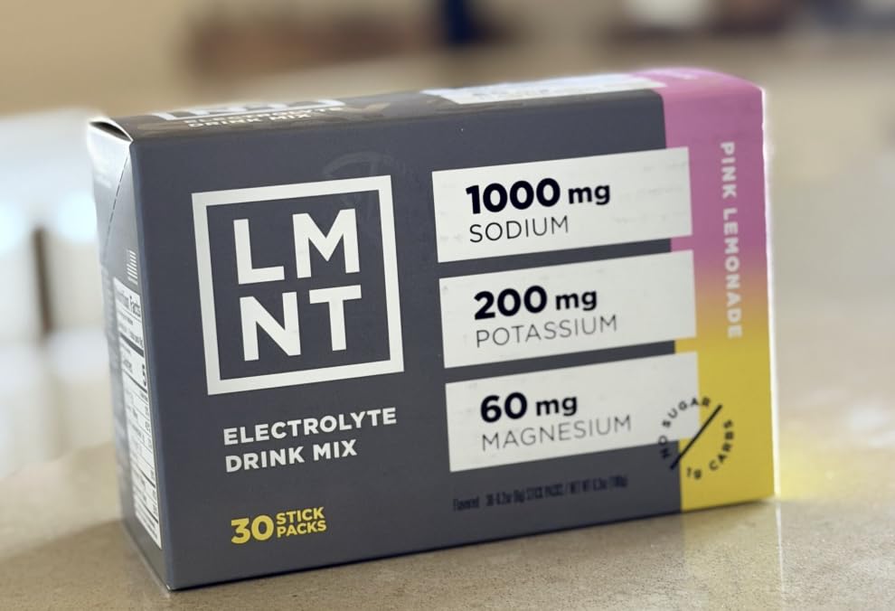 LMNT Zero Sugar Electrolytes - Lemonade Pink Salt Drink Mix | 30 Count