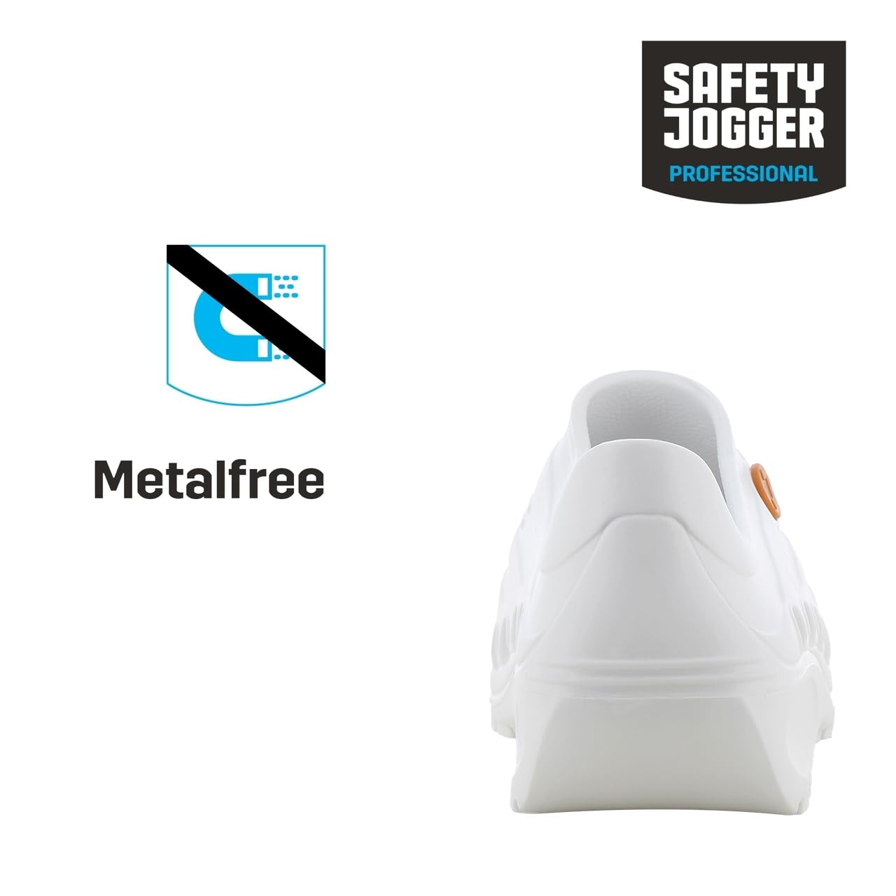SAFETY JOGGER Lekkie chodaki dla mężczyzn i kobiet 39 - OXYVA - antypoślizgowe chodaki, antybakteryjne, antystatyczne i przeciwgrzybicze, buty ochronne, Oxypas, białe
