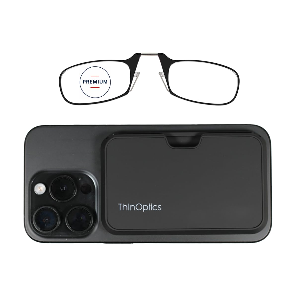 Always With You by ThinOptics Premium Readers + Attachable Glasses Case | Premium armless…