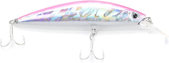 طعم صيد أسماك منوة بتصميم متفاعل مع الأشعة فوق البنفسجية من نور سي، أدوات صيد احترافية، 90 ملم/ 27 جم، وردي