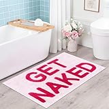DASIAUTOEM Badezimmerteppich Get Naked, Badematte 50x80cm, rutschfest Waschbar...