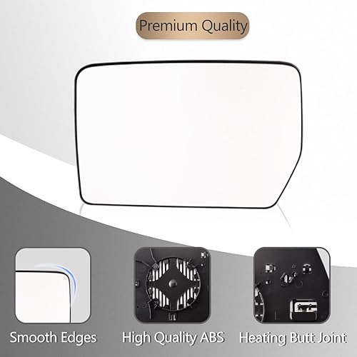 Miniatura 5 de GrteRokky Espejo lateral del pasajero compatible con Ford F150 2004-2014 Espejo calefactable lateral derecho vidrio de repuesto 4L3Z-17K707-DA