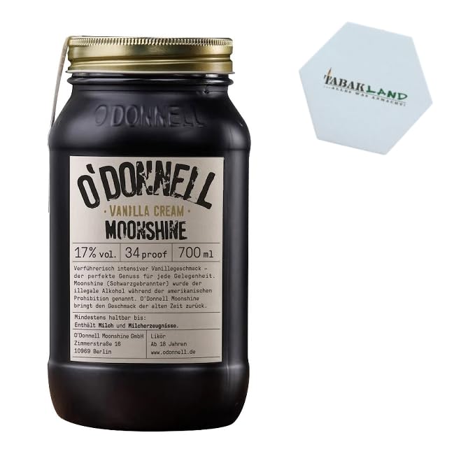 Likör O'DONNELL MOONSHINE Vanilla Cream 17% Vol. 700ml – Cremiger Vanillelikör der Extraklasse