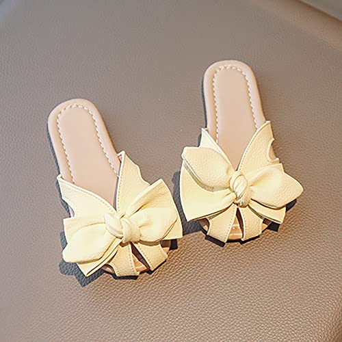 sfdgfhyf Toddler Girls Cute Shoes Little/big Kids Girls Sandals Hollow Closed Toe Bow Decorated Open Heel Outdoor Sandals3