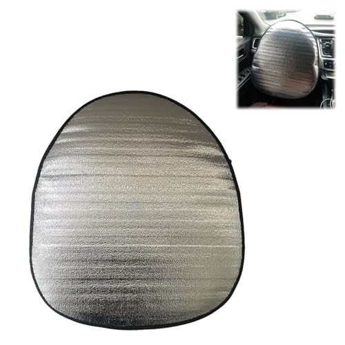 Lenkrad Sonnenschutz Abdeckung, Auto Lenkradhülle Hitzeschutz, 44 x 50 cm Lenkradschutz Abdeckung, Sonnenblende für Lenkrad für die Meisten Autos, SUV, LKW