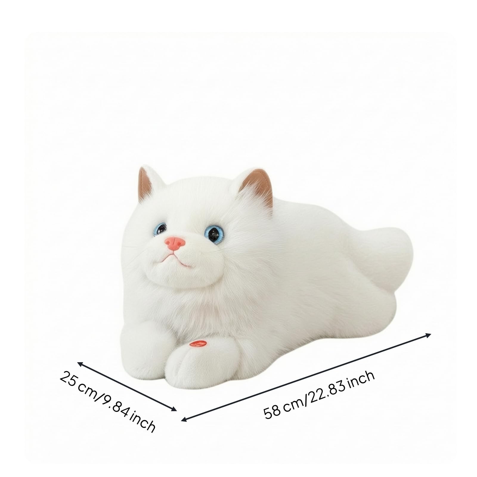 F Fityle Muñeco de Peluche con Sonido Gato de Peluche Juguete de Felpa Muñeca Suave Animal de Peluche con Sonido Activado por Presión y Tejido Mullido para, Color to 4, 58cm