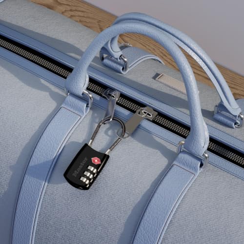 Image of Master Lock TSA Luggage Lock Resettable Travel Lock Black 4 Pack 4688BLKEC4 | Resettable combination, TSA approved travel security lock, TSA accepted luggage lock for suitcases, backpacks, travel, 4 pack