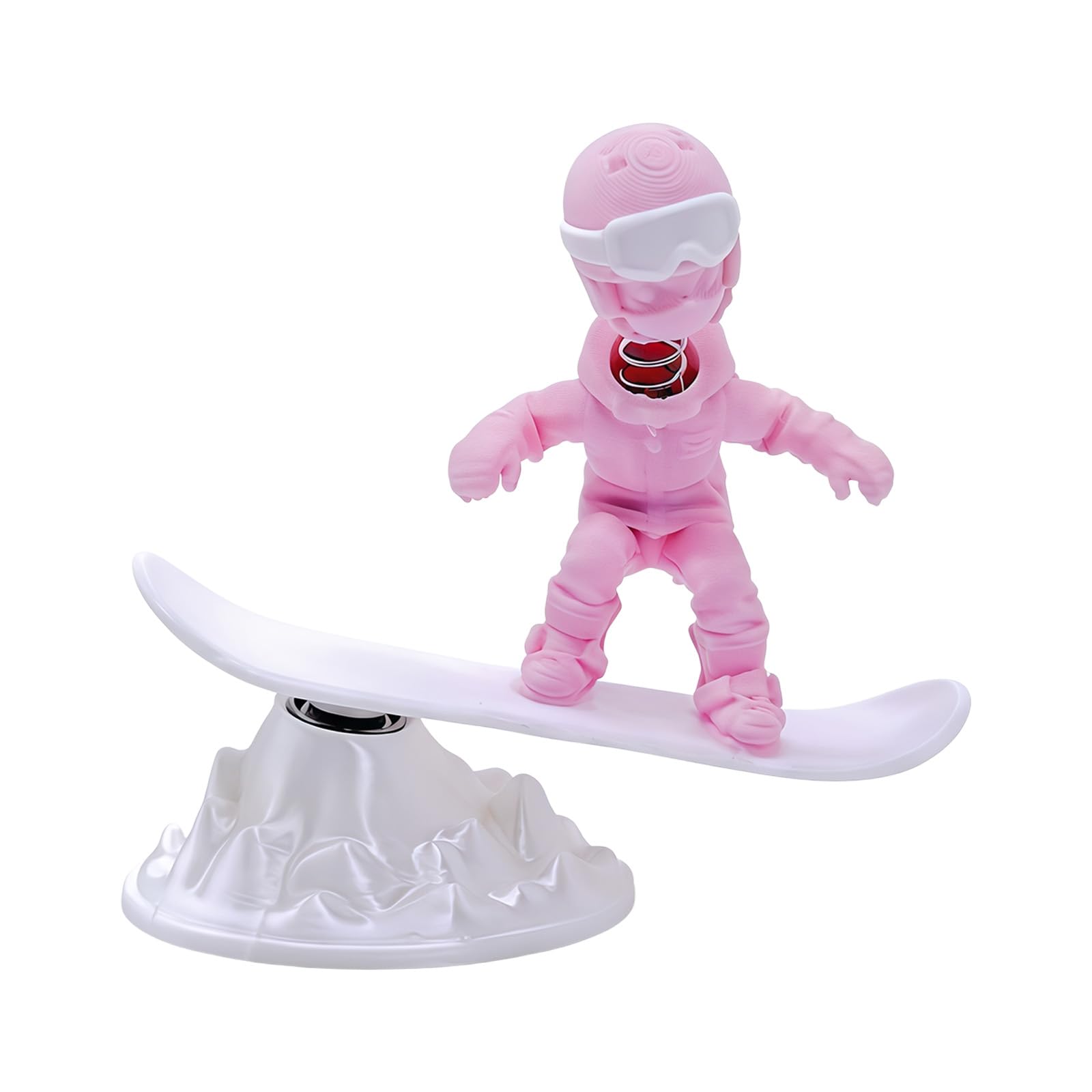 Shunzhong Miniature Snowboarding Figurine Rocking Sculpture Ornament for Desktop Display or Car Dashboard Accessories Gift Car Dashboard Decors