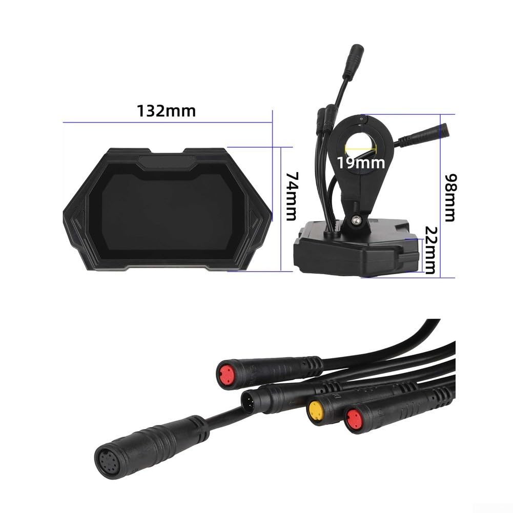 Trottinette électrique à écran LCD pour tableau de bord avec écran transparent et connecteur à cinq fils, indicateurs de vitesse et de batterie en temps réel, pour Kukirin G2 Pro/Max/Master et pour