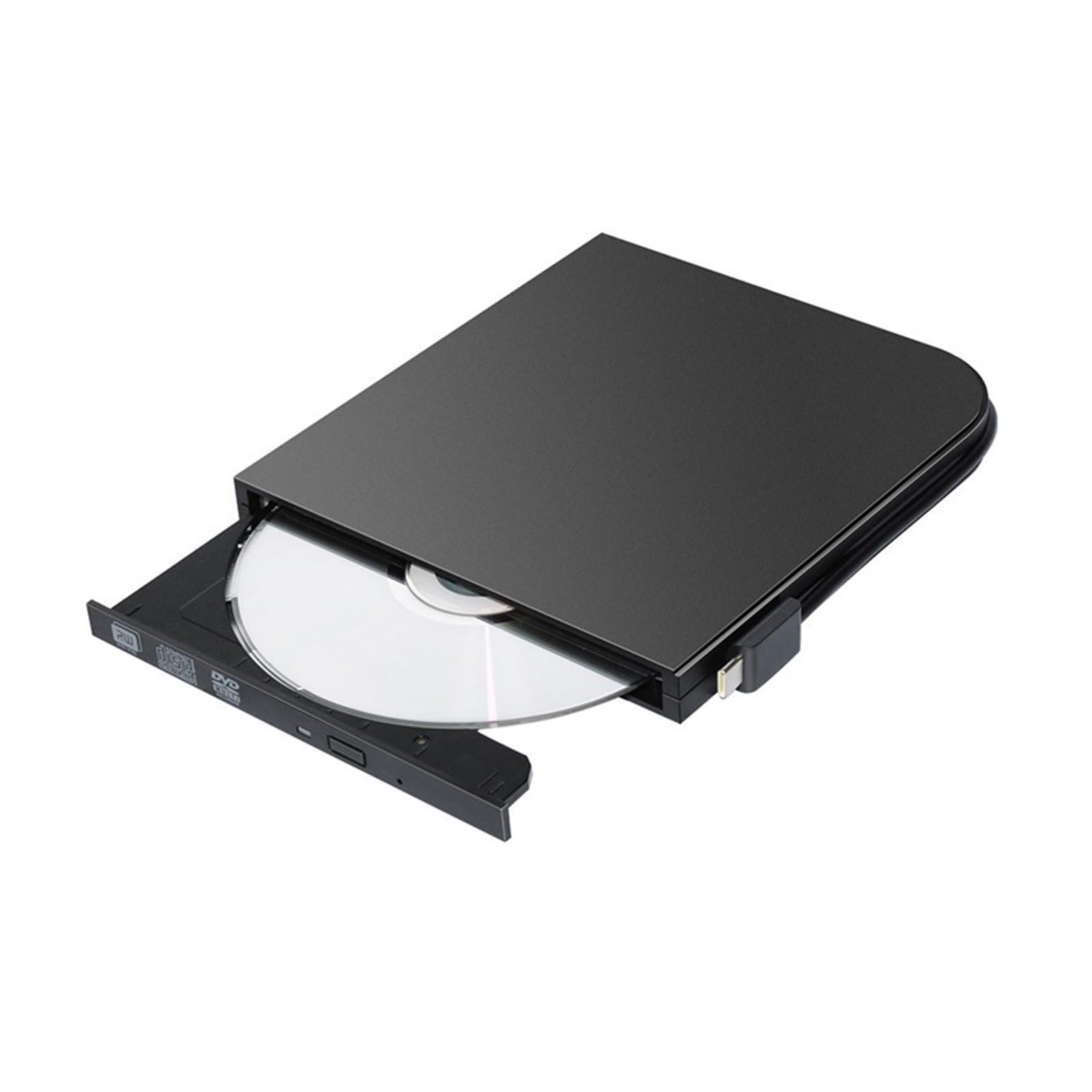Podwójny Kabel Z Zakrzywioną Krawędzią Zewnętrzna Nagrywarka USB CD/DVD Komputer Notebook Zewnętrzny Wymienny Napęd Optyczny łAtwy W UżYciu
