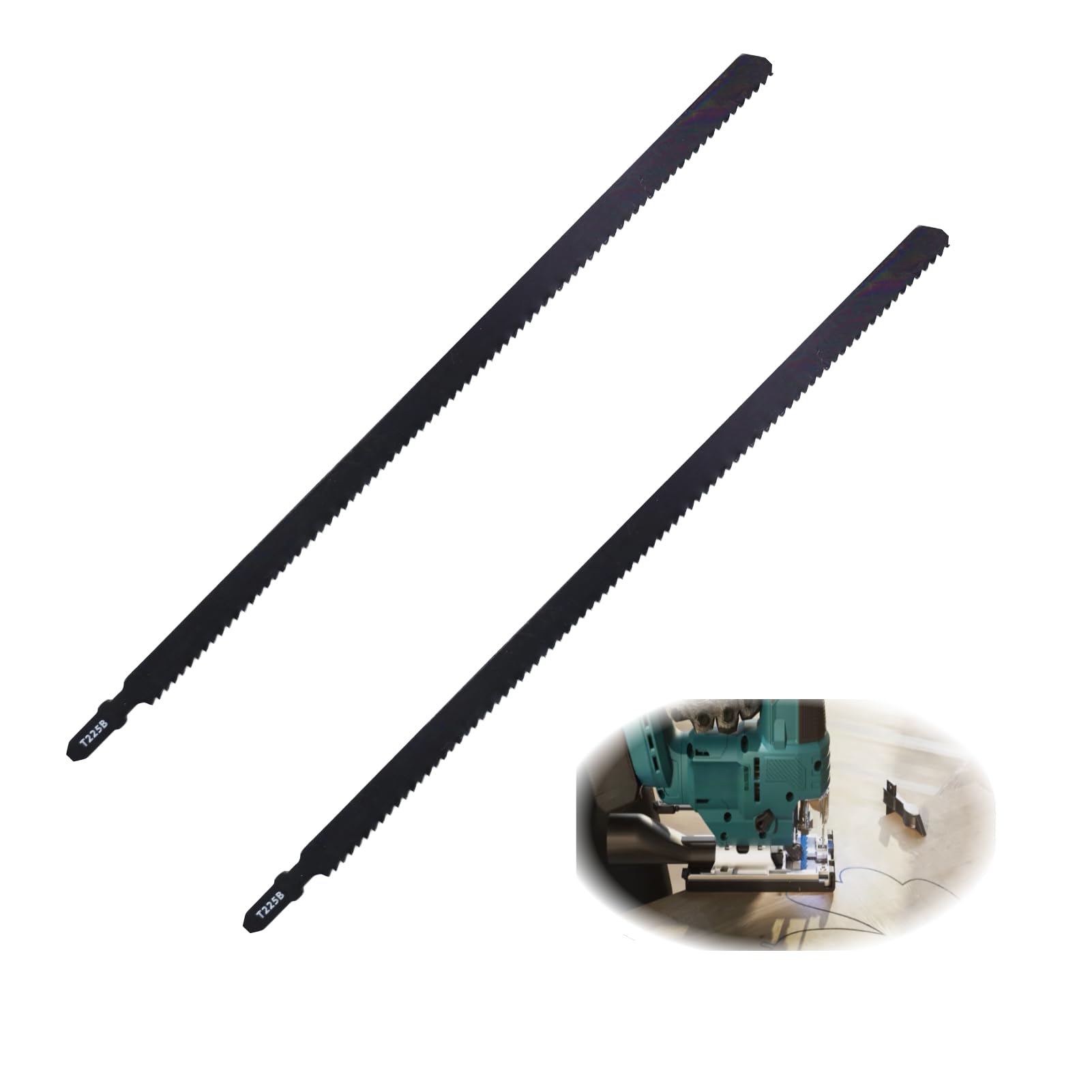 Juego De Hojas Para Sierra De Calar 250mm T225B, 2 Unidades, Corte Madera Plástico Metales
