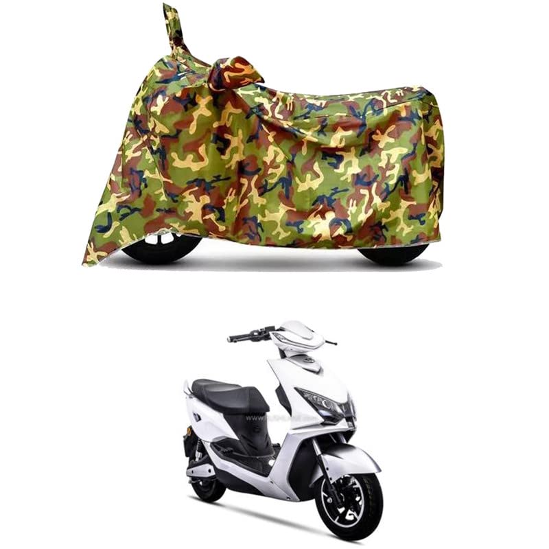 Image of Waterproof 100% PVC Coated Bike Scooty Two Wheeler Body Cover Compatible for Kinetic Green Zing /UV-Rays /Heat Protection /Birds Dropping /Scratchproof /Dust Proof /All Varient[6X6 Jungle Print]
