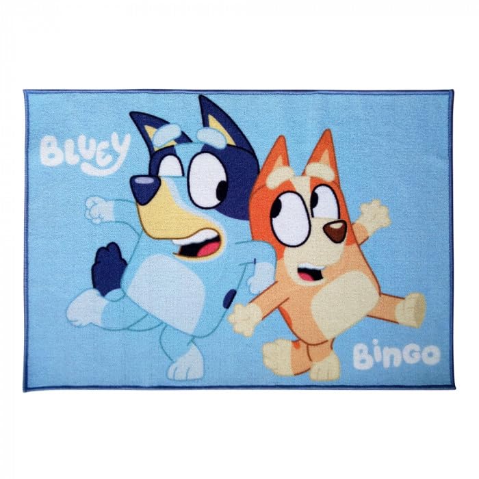 dreamtex Bluey & Bingo Rug Official Kids Decor Floor Mat