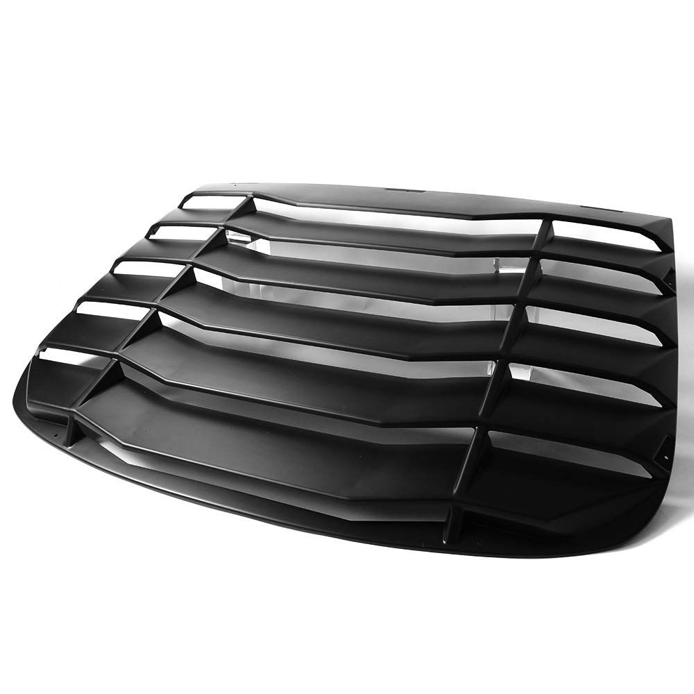 Fit 03-07 Infiniti G35 Coupe Unpainted ABS Plastic by Rear Window Louver | IKON MOTORSPORTS Matte Black product thumbnail 4