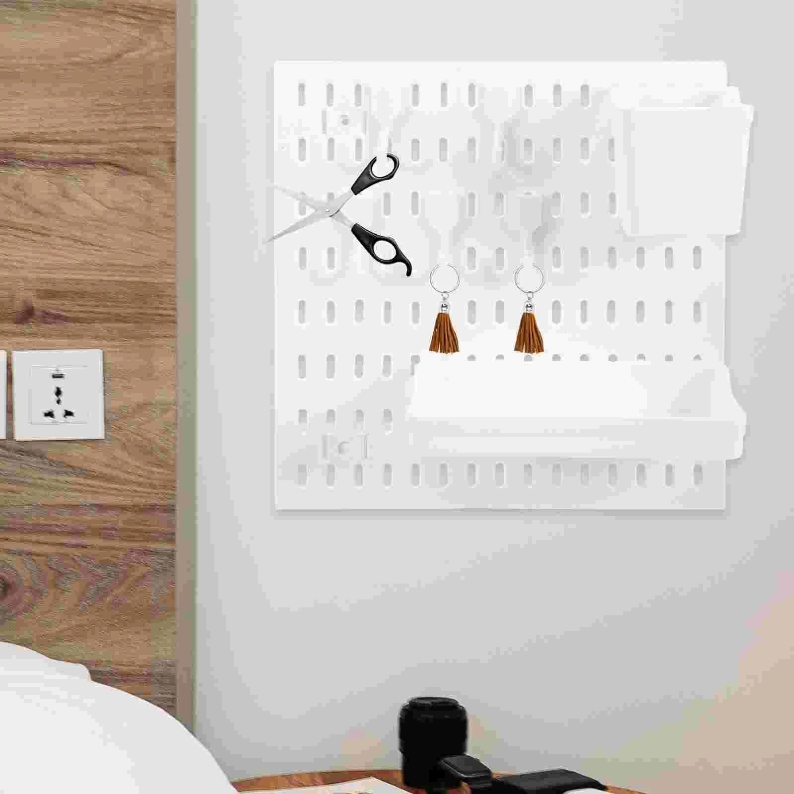 Pegboard Lagerregal, Peg Board Rack, Pegboard Wand-Organizer, Türrückwand-Ausstellungsstand for Kunsthandwerksshows, Weiß, Haushaltsbedarf, Büro