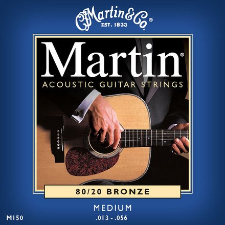 Martin 80/20 Traditionelle Bronze-Akustikgitarre-Saiten 80/20 Bronze, Medium, 13-56 7 Pack