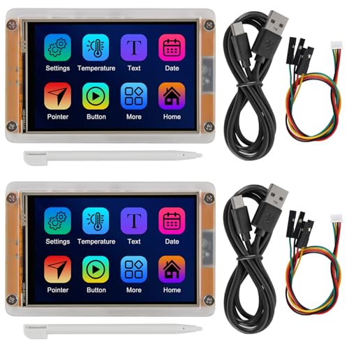 Image of 2Set 4.0 Inch 320x480 ESP32 Resistive Touchscreen Display 4.0'' TFT LCD Module Acrylic Case Compatible with Arduino IoT Projects