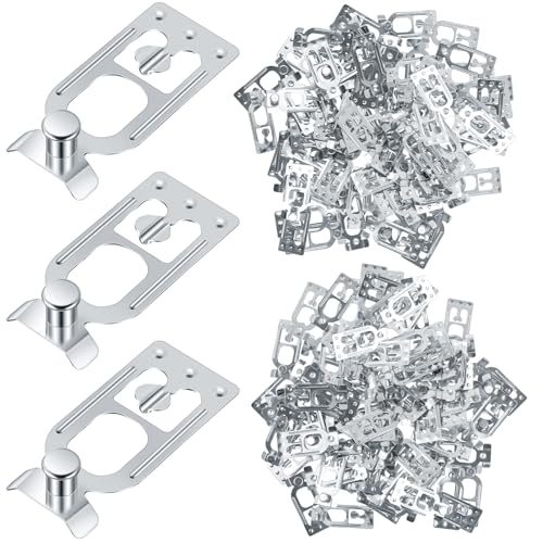 Image of Zonon 100 Pcs Teardrop Pallet Rack Safety Clip Warehouse Storage Pallet Racking Beam Safety Clip Safety Steel Pallet Rack Clip Connector Cross Beam Locker for Shelf Garage