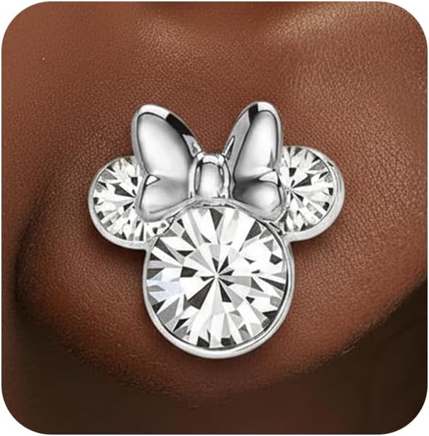 Minnie Mouse Birthstone Stud Earrings for Women Official License, Birthstone Earrings, Disney Gifts for Women