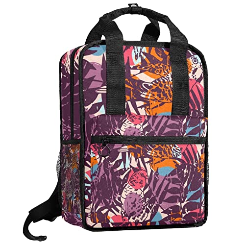Sac à dos garçons feuilles de palmier tropicales idéal pour l'école et les sorties de vacances