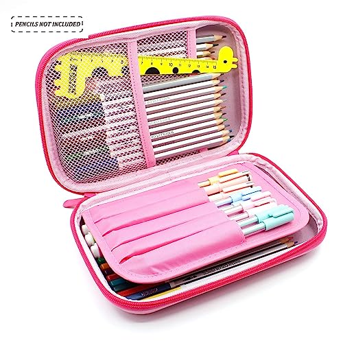 Image of 3D Unicorn Cover Large Capacity Pencil Case Compass with Compartments, School Supply Organizer for Students, Stationery Box, Cosmetic Zip Pouch Bag (1 Unit) (Hardtop Pencil Case)