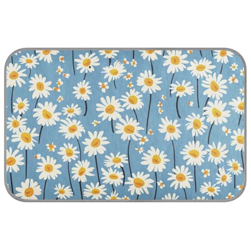 EtherSpher Blue and White Daisies Summer Cooling matt Self Cooling pad for cat for Animals Outdoor cat Soft Mantas frías para Perros M