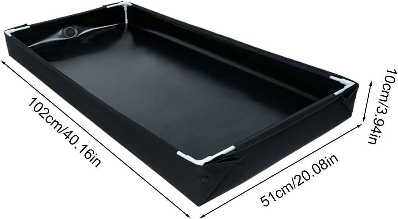 Foldable Sandbox - Portable Water Play, Detachable Drain Pipe | with Easy Folding Structure, Weather Resistant Fabric, Fast Water Drainage, Durable Play Area for Backyard Camping RV Beach