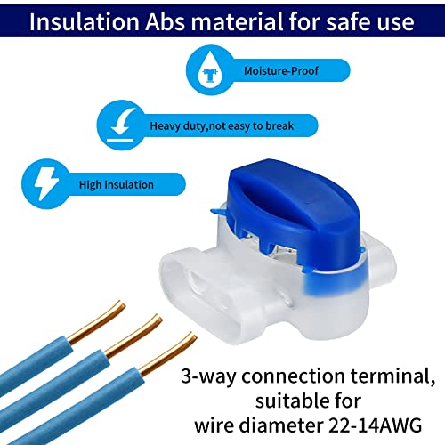 Kabelverbinders voor robotmaaier, grasmaaier, 20 stuks, kabelconnectors, waterdichte kabelklemmen voor begrenzingskabel, knijpverbinders voor kabeluiteinden, met 10 x verbinders - Afbeelding 4