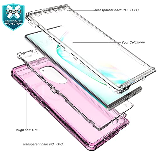 Coque Note 10 robuste antichoc multicouche en caoutchouc durable rose - 5