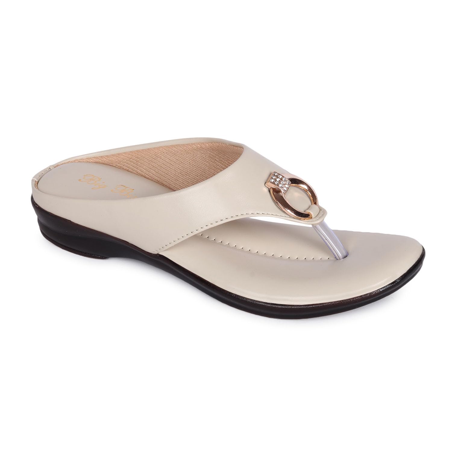 BIG BIRD FOOTWEAR Airmix Sole Synthetic Flat Casual V-strap Sandals for Women & Girls (Off White, Size : 4UK) (B0DCC4SKJ1) Amazon Price History, Amazon Price Tracker