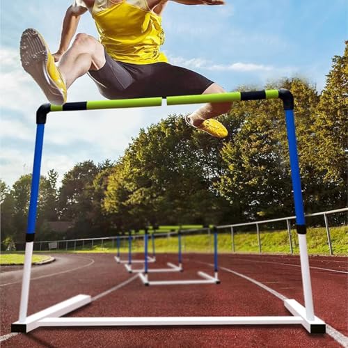 Agility Hurdles Adjustable Hurdles for Track & Field, Metal Foam Agility Training Hurdle, Professional Athletic Speed Practice Trainer Kit, Easy to Install