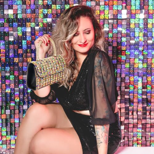 Image of Women's Evening Bag Purse Clutch Bag Ladies Rhinestone Purses Glitter Small Handbags Party Wedding Prom